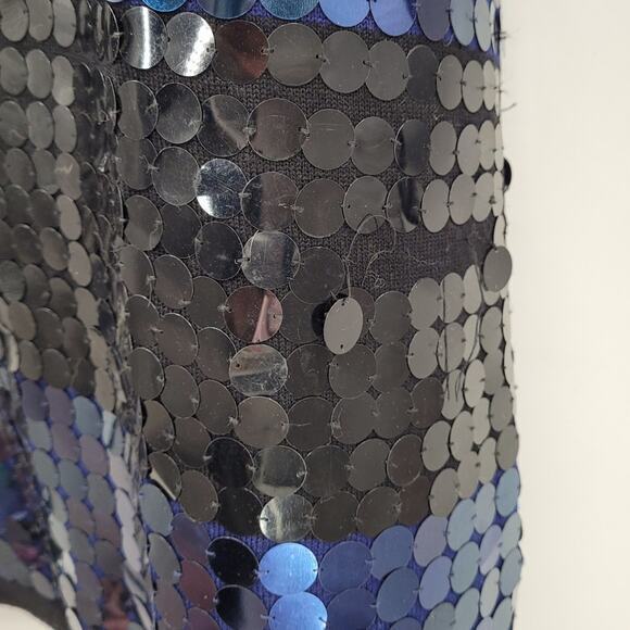 Belford Vintage Merino Wool Sequin Stripe Maximalism Formal Pullover Sweater - Picture 8 of 14